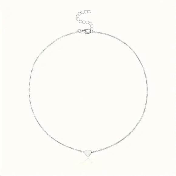 Silver Heart Pendant Necklace - Picture 4 of 7